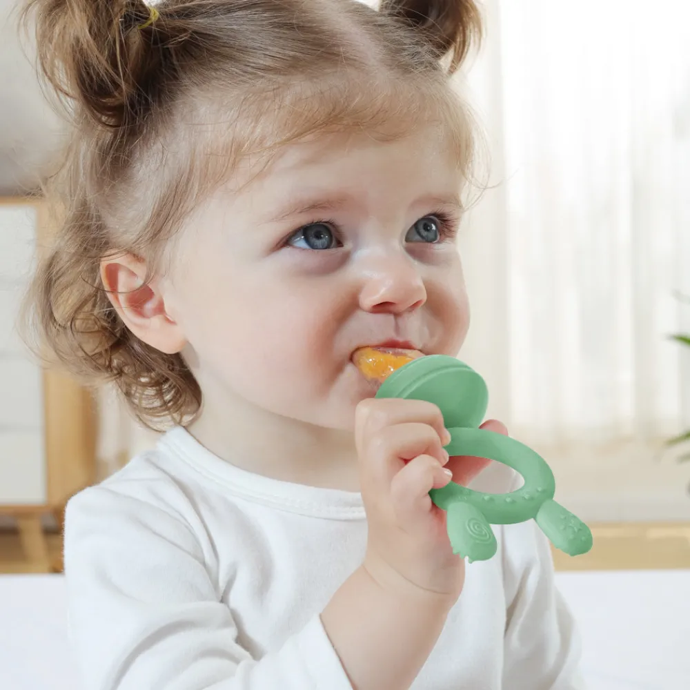 Haakaa Freeze-N-Feed Mini Kombi green- Foodfeeder Og Frugtsut