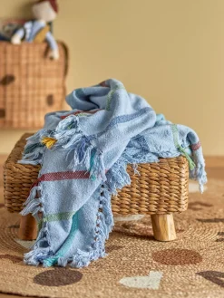Bloomingvillemini Frey Plaid, Blå-Børn Tæpper
