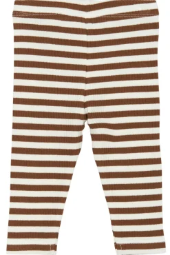 The New Siblings Fro Rib Leggings - Toffee striped- Leggings
