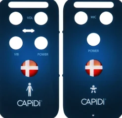 CaPiDi Front til Pearl med det danske flag- Babyalarmer