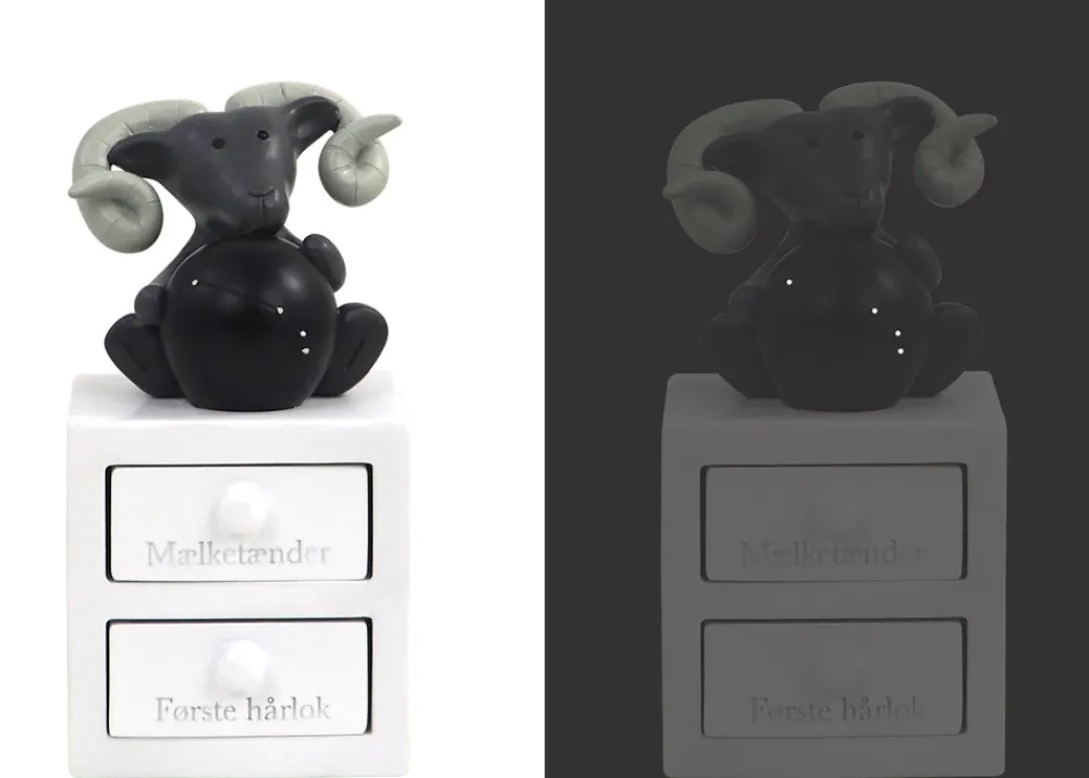 Kids By Friis Første tand/hårlok - vædderen-Børn Smykkeskrin