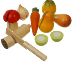 Magni Frugt og grønt i træ med velcro - FSC®- Køkkenleg
