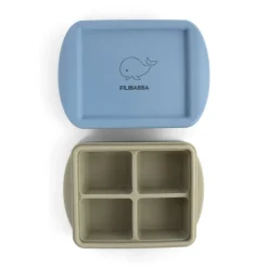 Filibabba Frysebakke til babymad 4x65 ml - 2-pak - Ocean Mix- Madopbevaring