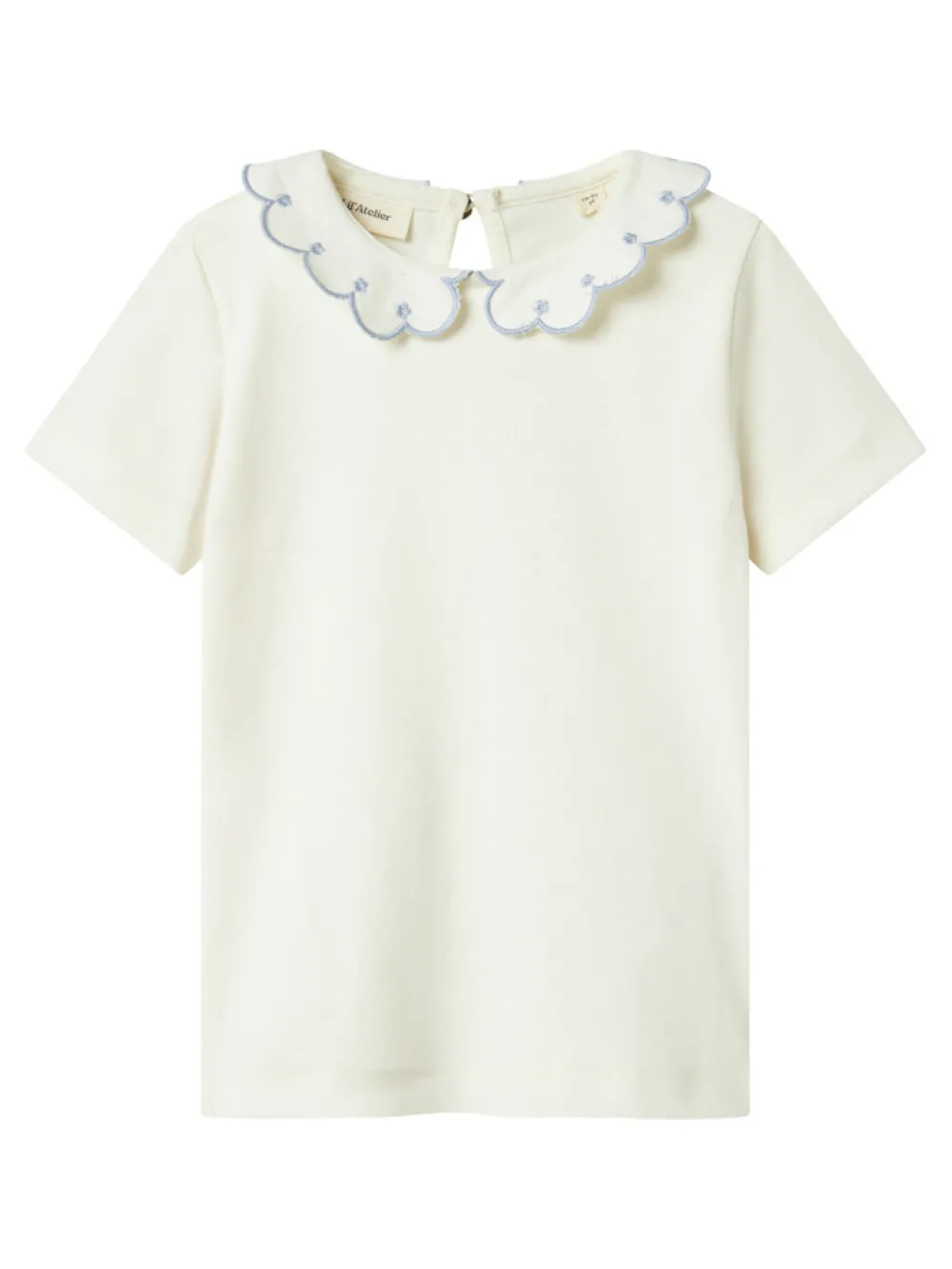 Lil' Atelier Fundo kortærmet slim skjorte - COCO MILK- Skjorter|Bluser