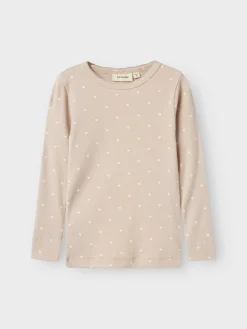 Lil' Atelier Gago langærmet slim top noos - GRAY MORNING- Bluser