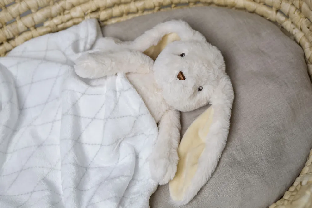 Teddykompaniet Gaveæske, plysdyr kanin Svea, hvid 30 cm-Børn Tæpper|Bamser
