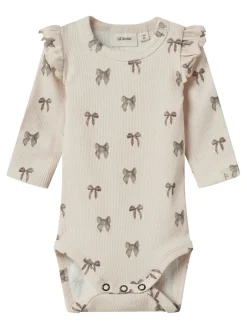 Lil' Atelier Gavo ls slim body - Silver Peo- Bodystocking Langærmet