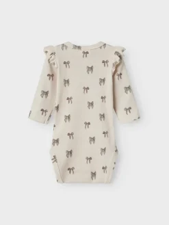 Lil' Atelier Gavo ls slim body - Silver Peo- Bodystocking Langærmet