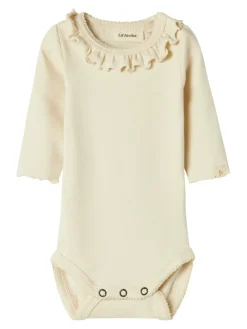 Lil' Atelier Gayo Koj Langærmet Body - Turtledove- Bodystocking Langærmet