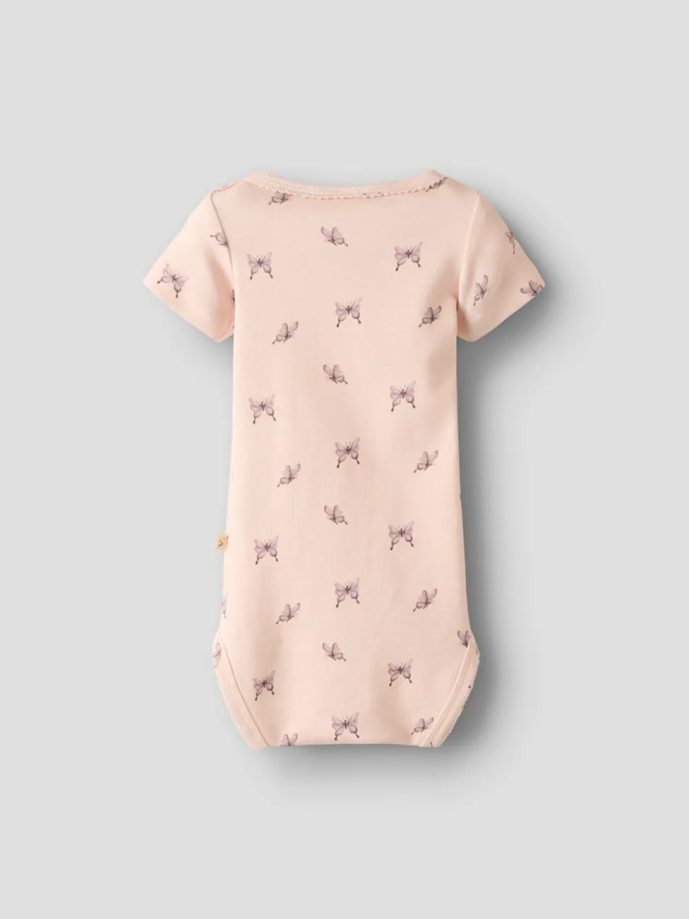 Lil' Atelier Gayo Sig Body kortærmet - Butterfly/Peach blush- Bodystocking Kortærmet