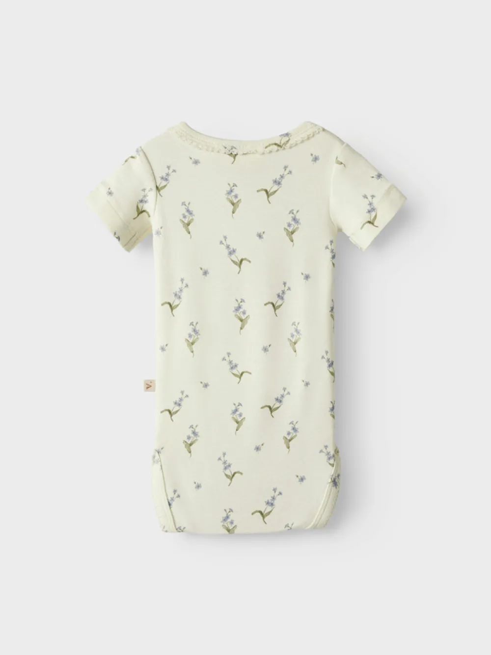 Lil' Atelier Gayo Sig Body kortærmet - Forget me/Coconut milk- Bodystocking Kortærmet