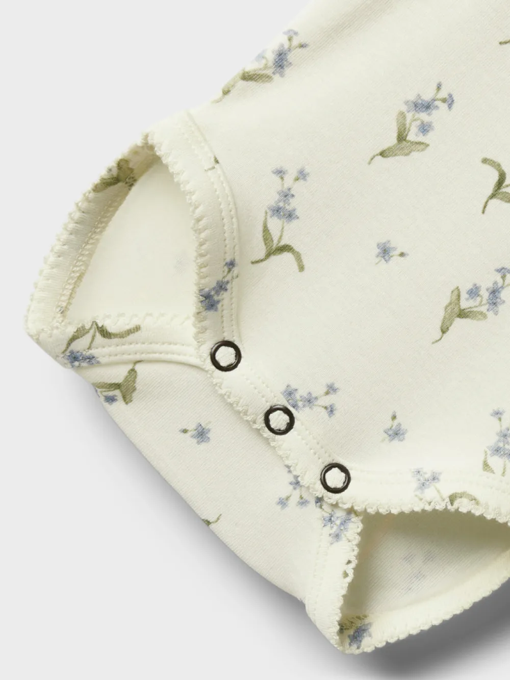 Lil' Atelier Gayo Sig Body kortærmet - Forget me/Coconut milk- Bodystocking Kortærmet