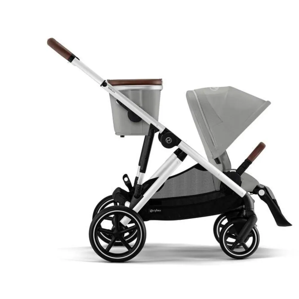 Cybex Gazelle S - Stone Grey- Søskende/Tvillingevogne|Klapvogne Med Flade Sæder