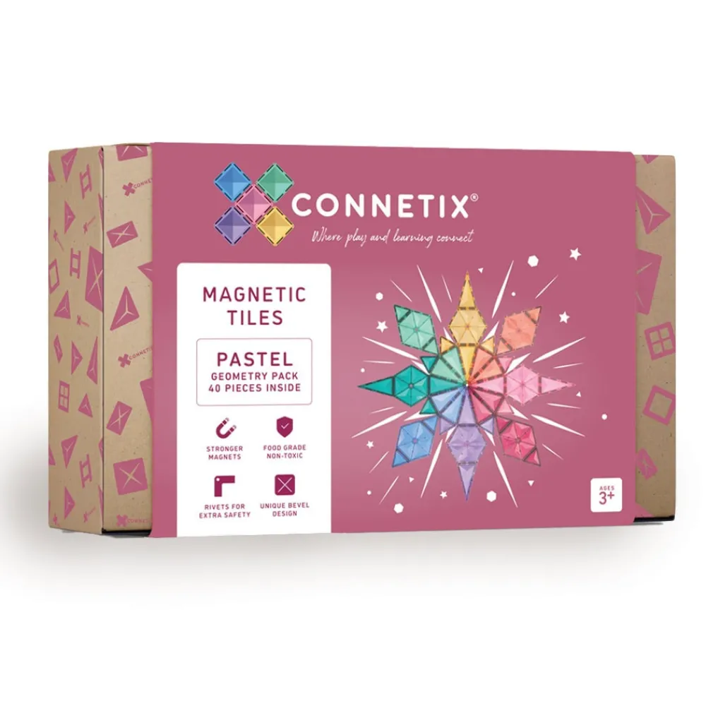 CONNETIX Geometry Pack - magnetsæt 40 dele - pastel- Magnetlegesæt