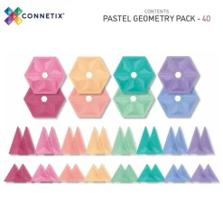 CONNETIX Geometry Pack - magnetsæt 40 dele - pastel- Magnetlegesæt