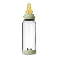 BIBS Glass baby bottle latex 240 ml sage- Sutteflasker