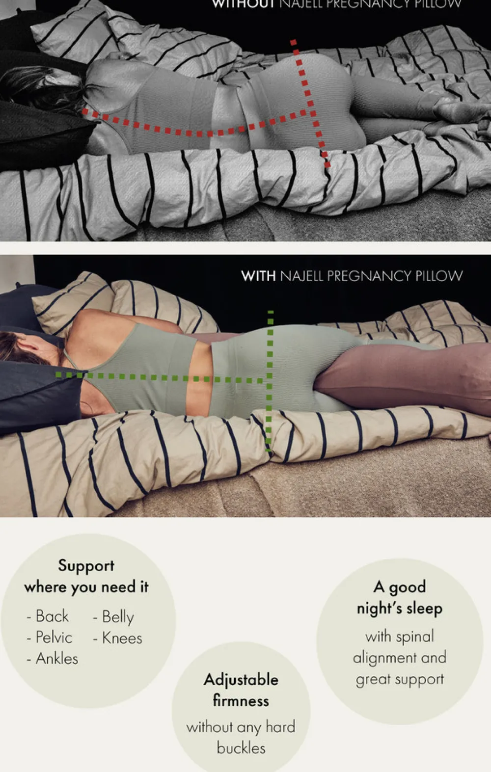 Najell Graviditetspude - mercury grey-Børn Graviditetspuder