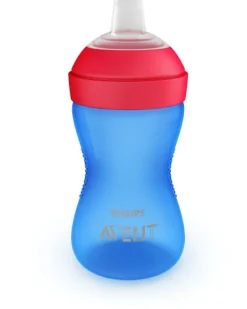 Philips Avent Grippy tud-kop, blød tud, 9m+, 300 ml.blå/rød- Madkasser & Drikkedunke