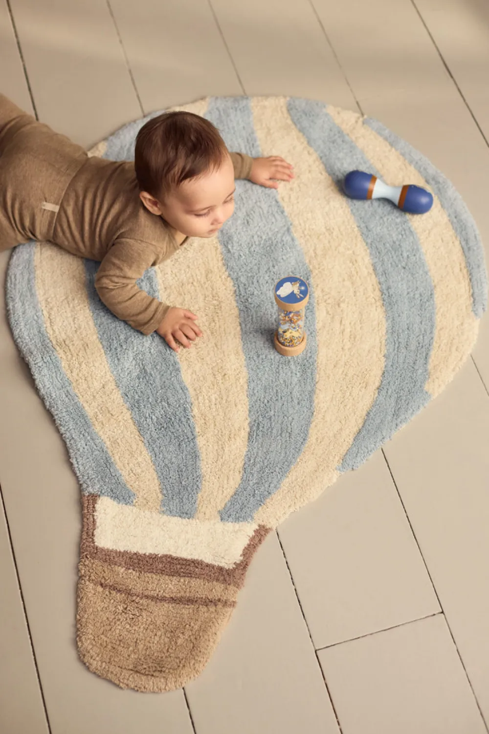 Filibabba Gulvtæppe - Luftballon - Pearl Blue-Børn Gulvtæpper