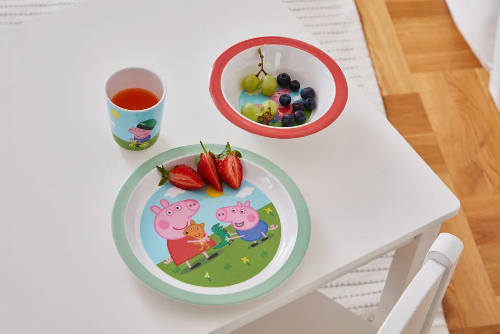 Barbo Toys Gurli Gris Melamin sæt med 3 dele- Service