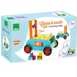 Vilac Gåvogn - 3 i 1- Gåvogne & Aktivitetsborde