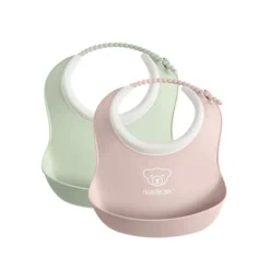 BabyBjörn Hagesmæk 2 pak - Powder Green / Powder Pink- Hagesmække