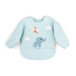 Done By Deer Hagesmæk m/ærmer og lomme Playground Blå- Hagesmække