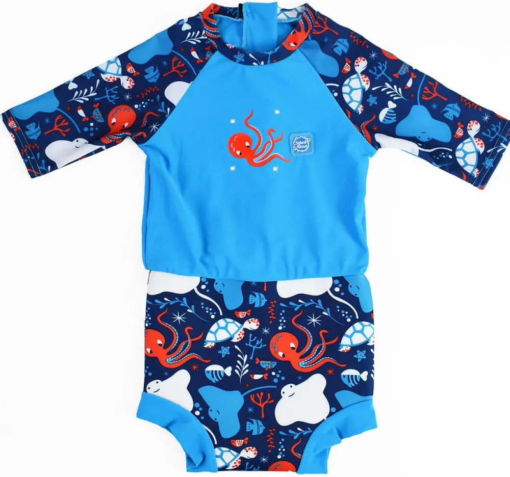 Splash About Happy nappy sunsuit - Under the Sea Blue- Blebadebukser|Badedragter & Bikinier