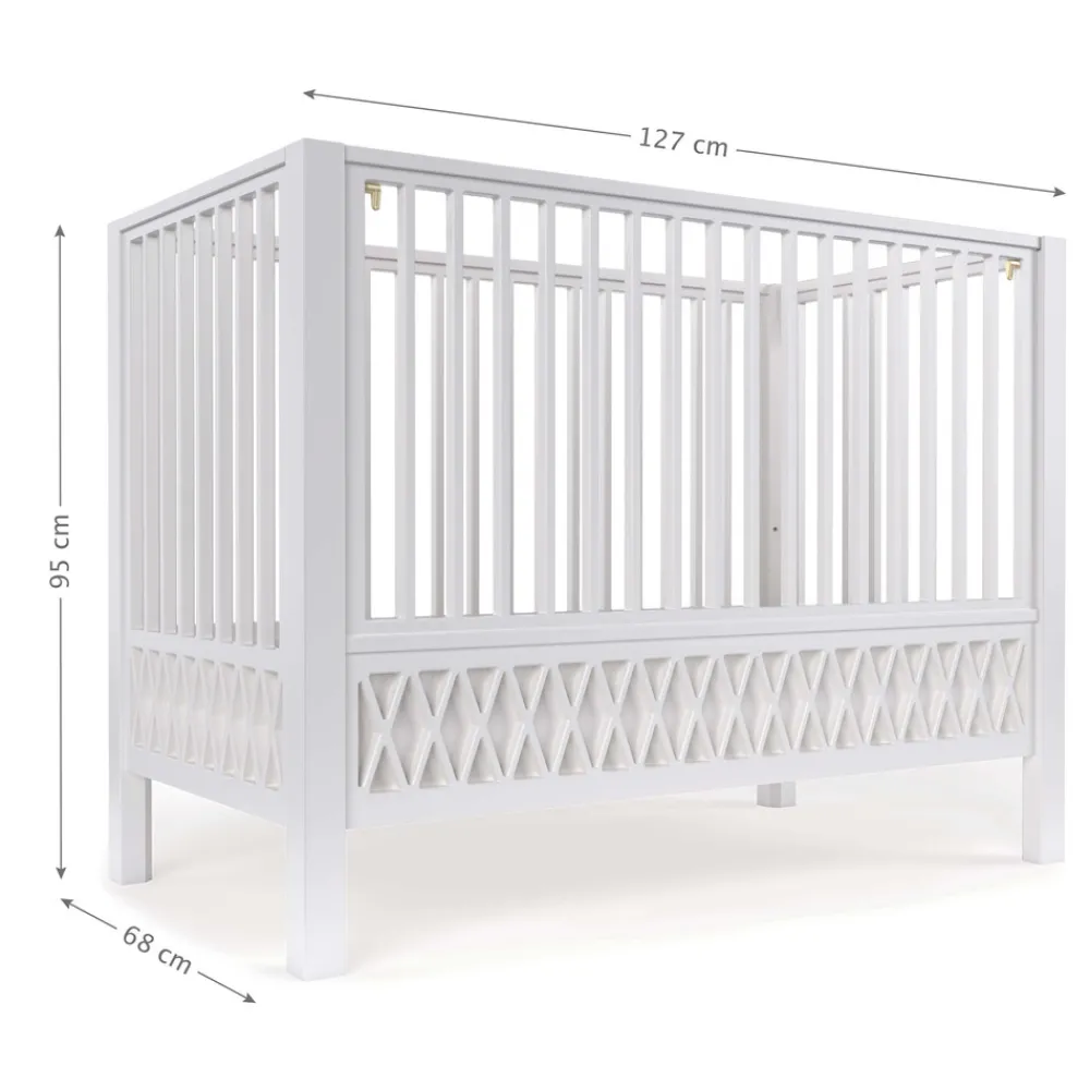 Cam Cam Copenhagen Harlequin Babyseng - hvid - FSC® Mix-Børn Tremmesenge