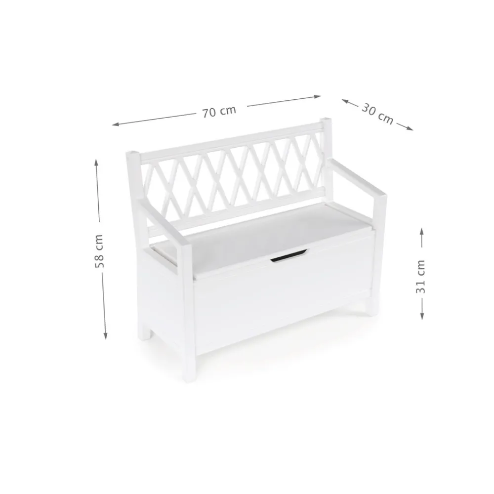 Cam Cam Copenhagen Harlequin Børnebænk - hvid - FSC® Mix-Børn Bænke & Skamler