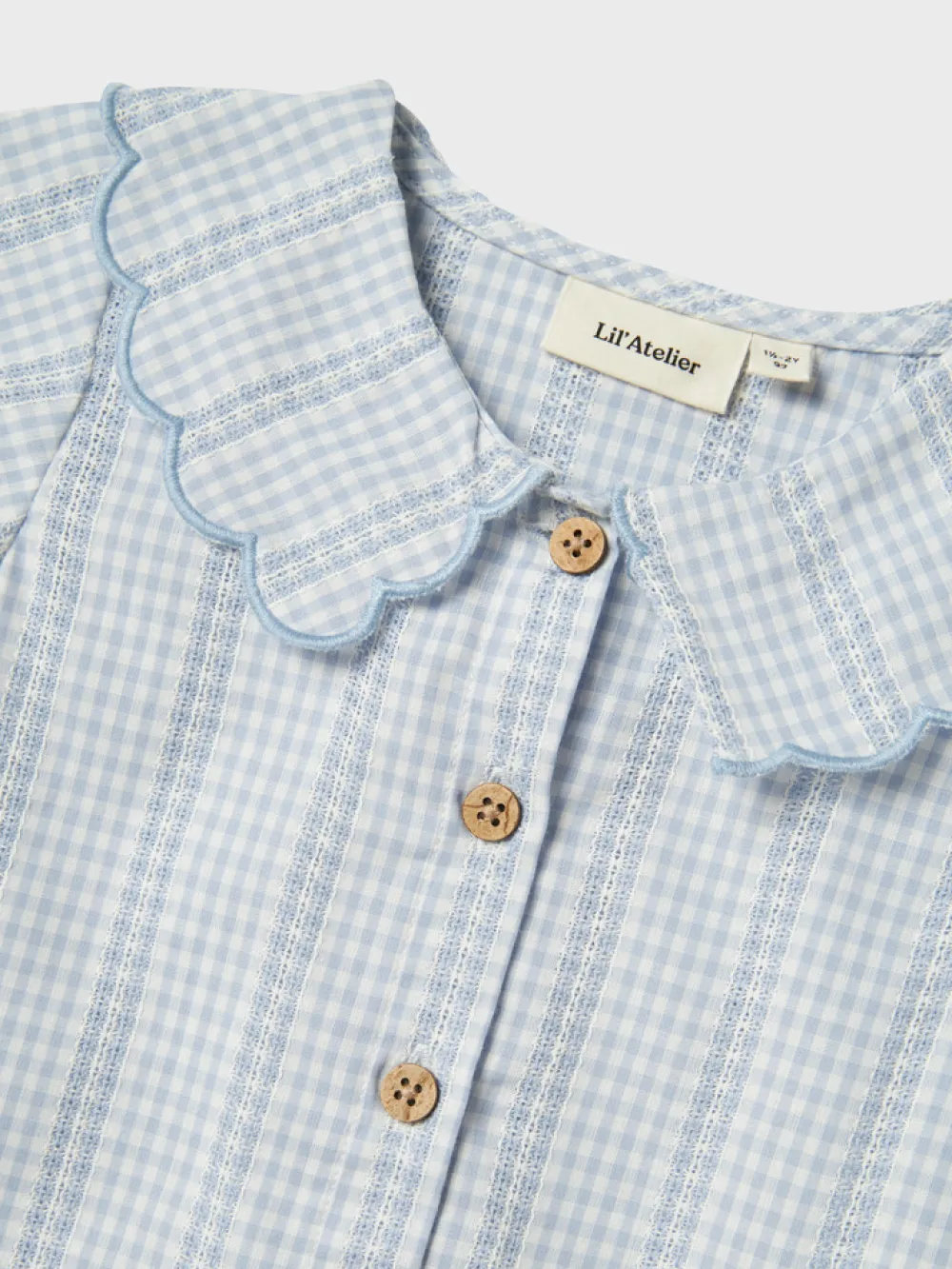 Lil' Atelier Hazelle kortærmet løs skjorte - ZEN BLUE- Skjorter