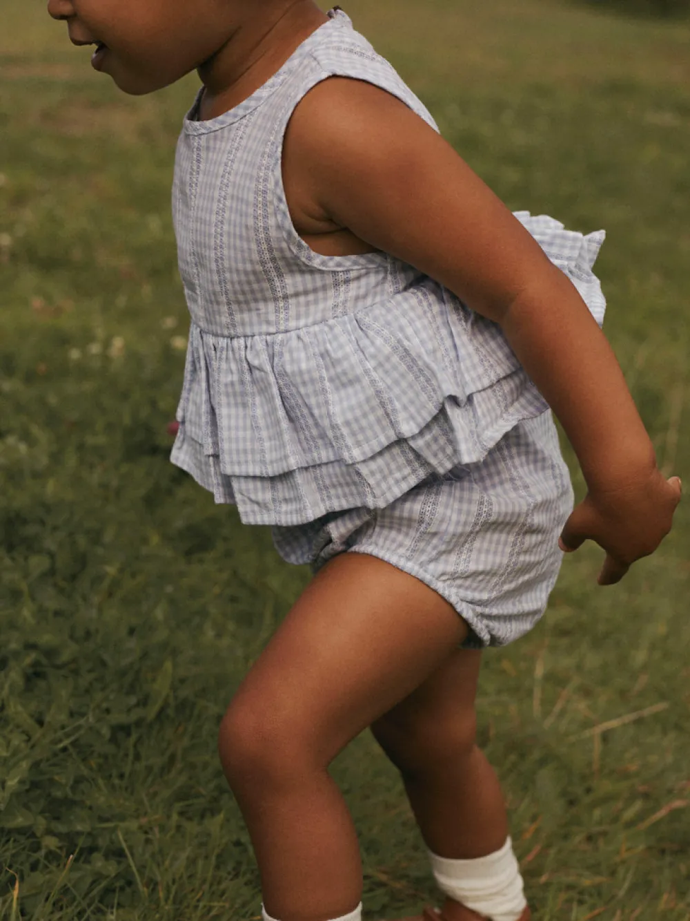 Lil' Atelier Hazelle sommerdragt uden ærmer - ZEN BLUE- Shortssæt