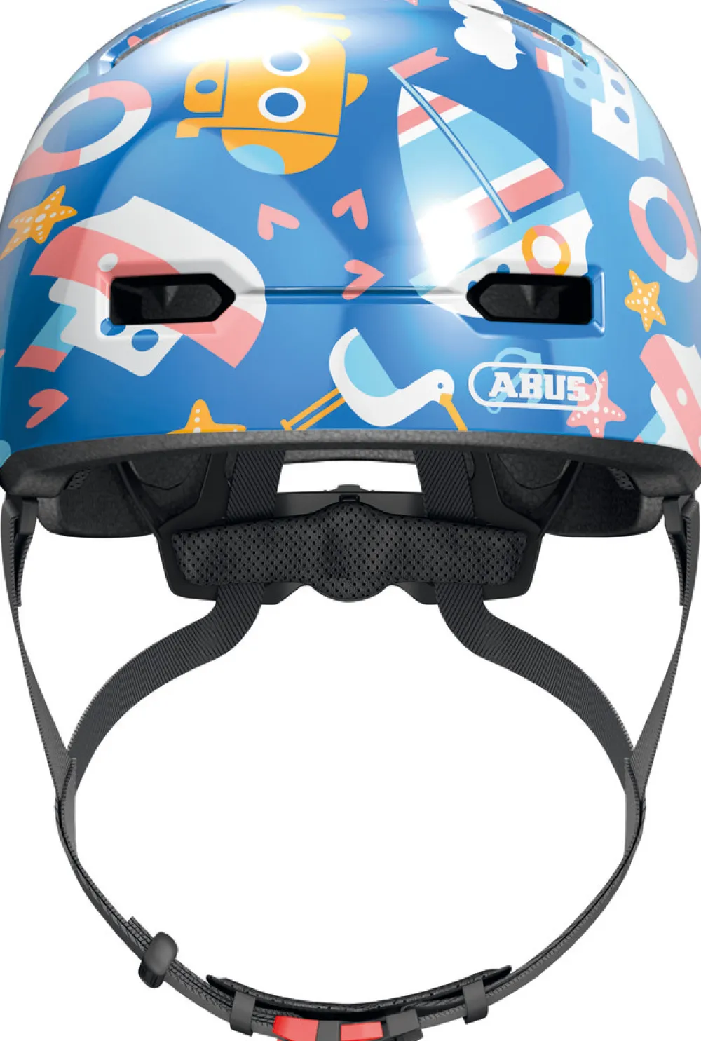 Abus Hjelm Skurb Kid, blue sailor, M- Cykelhjelme & Tilbehør|Cykelstole & Hjelme
