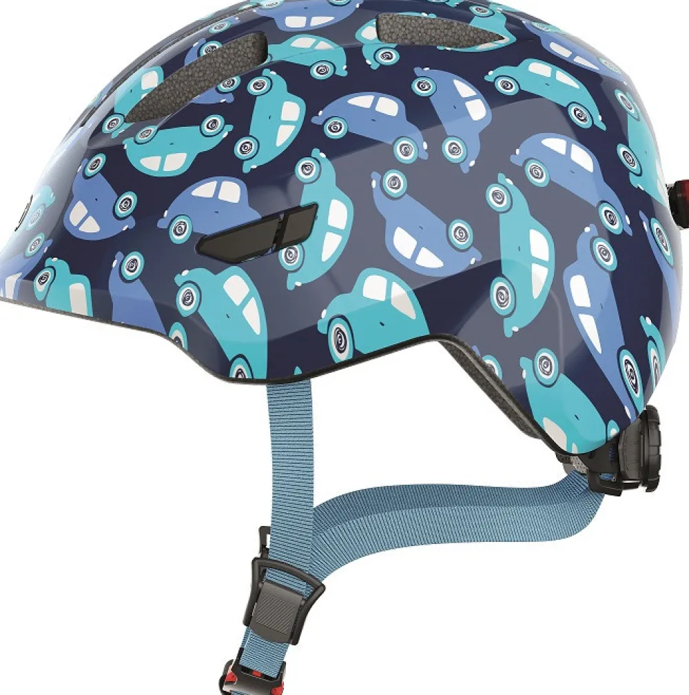 Abus Hjelm Smiley 3.0 LED, blue car*, S- Cykelhjelme & Tilbehør|Cykelstole & Hjelme