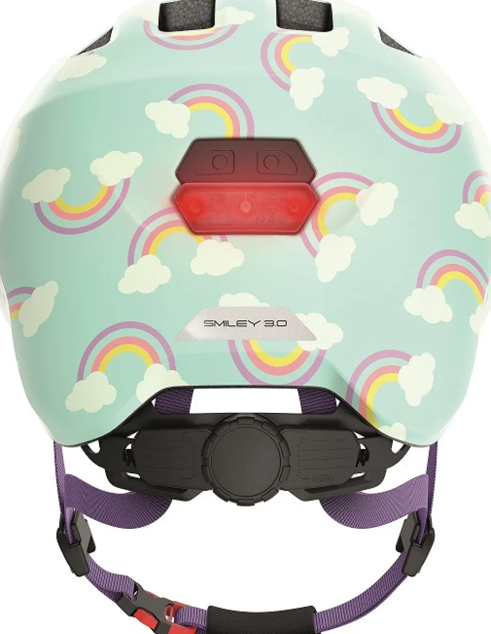 Abus Hjelm Smiley 3.0 LED, blue rainbow*, M- Cykelhjelme & Tilbehør|Cykelstole & Hjelme