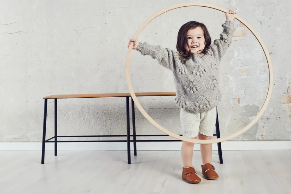 Bisgaard Hjemmesko, Velcro Star - 66 Cognac- Hjemmesko