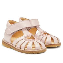 Angulus Hjertesandal med glitter - 3057- Sandaler Med Blink|Sandaler Med Lukket Tå