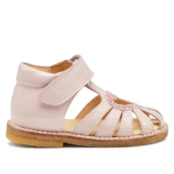 Angulus Hjertesandal med glitter - 3057- Sandaler Med Blink|Sandaler Med Lukket Tå