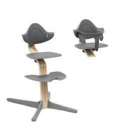 Stokke Nomi Højstol bøg - natural grey inkl. babysæt-Børn Højstole Med Tilbehør