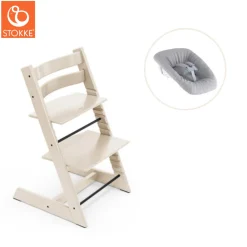 Tripp Trapp® Højstol bøg inkl. newborn sæt - Vanilla White-Børn Højstole Med Tilbehør