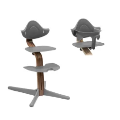 Stokke Nomi Højstol eg - walnut grey inkl. babysæt-Børn Højstole Med Tilbehør