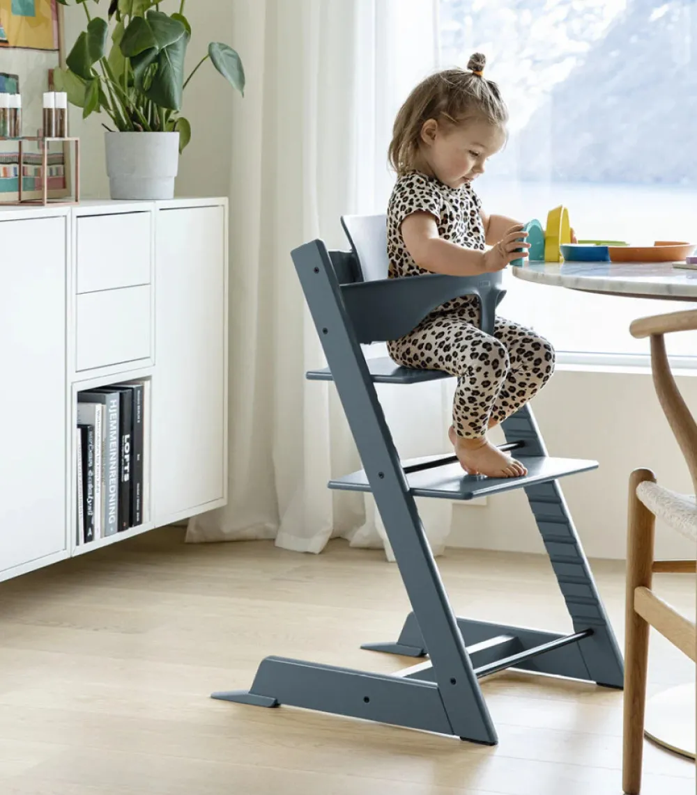 Tripp Trapp® Højstol inkl. babysæt - fjord blå-Børn Højstole Med Tilbehør