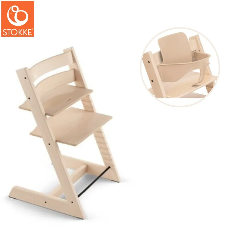 Tripp Trapp® Højstol inkl. babysæt - natur-Børn Højstole Med Tilbehør