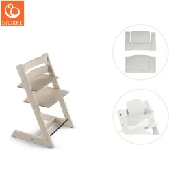 Tripp Trapp® Højstol inkl. babysæt og hynde - whitewash-Børn Højstole Med Tilbehør