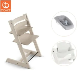 Tripp Trapp® Højstol inkl. newborn sæt og babysæt - whitewash-Børn Højstole Med Tilbehør