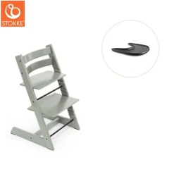 Stokke® / Tripp Trapp® Højstol inkl. tray - glacier green/sort-Børn Højstole Med Tilbehør
