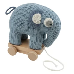 Sebra Hæklet trækdyr, elefanten Fanto, powder blue- Trækdyr