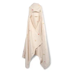 Filibabba Håndklæde broderet m. hætte - Ocean Blossom-Børn Badekåber & Håndklæder