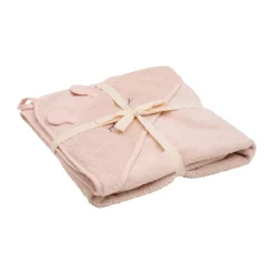 Pippi Håndklæde med hætte - Rose Dust - 83*83 cm-Børn Badekåber & Håndklæder