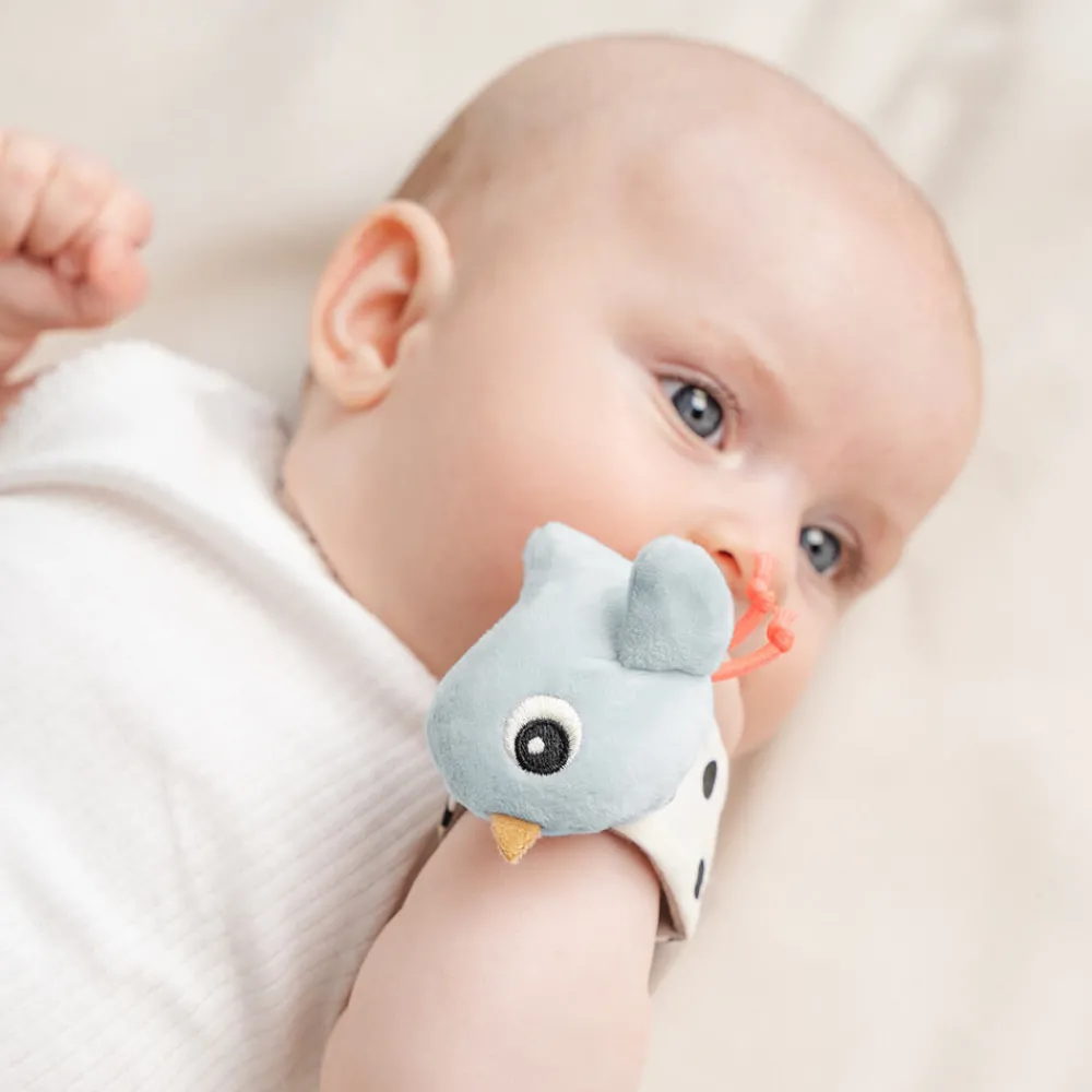 Done By Deer Håndledsranglesæt 2 stk. Happy clouds Blå- Bideringe & Rangler